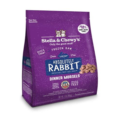 Stella & Chewys Rabbit Frozen Raw Cat Food - OK Feed & Pet Supply