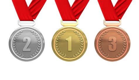 Gold Silver Bronze Medal PNGs for Free Download