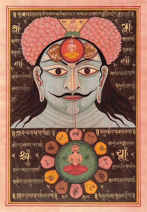 Tantra Yantra Miniature Painting Indai Wall Decor Veda Vedic Artwork Painting by A K Mundhra