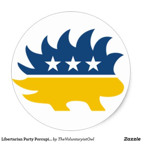 Libertarian Party Porcupine Sticker | Zazzle | Libertarian party ...