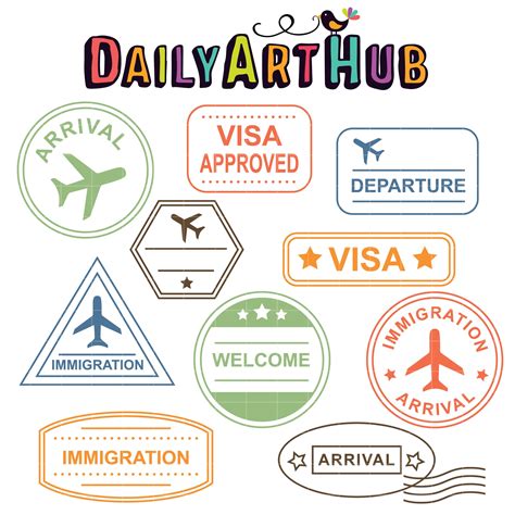 Travel Clipart Passport Stamps Clipart Travel SVG Airplane - Etsy Canada