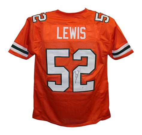 Ray Lewis Autographed/Signed College Style Orange XL Jersey BAS 30386 – Denver Autographs