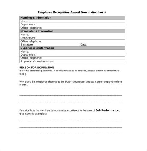 Employee Recognition Awards Template - 12+ Word, PDF, Google Docs, Apple Pages Documents Download