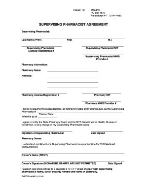 Supervising Pharmacist Agreement 2016-2024 Form - Fill Out and Sign Printable PDF Template ...