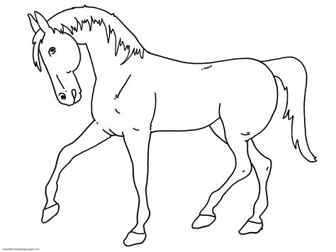 horse coloring shets | Free Printable Horse Outline to Color Free ...