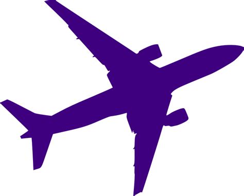 Download Airplane, Silhouette, Purple. Royalty-Free Vector Graphic ...