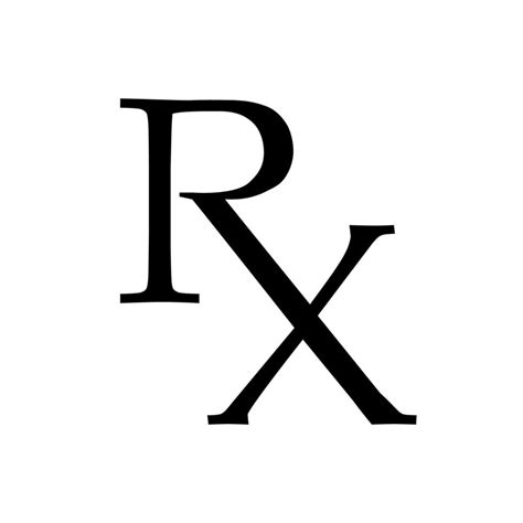 Rx prescription symbol medical design black color 7655137 Vector Art at Vecteezy