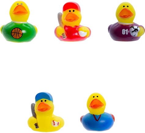 50 Pack - 2" Assorted Themed Rubber Ducky Bath Toys (Sports) - Walmart ...