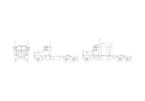 Download drawing Peterbilt 379 Truck 2005 in ai pdf png svg formats