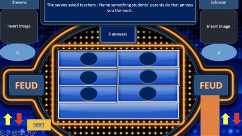 FEUD Quiz Game With Score Counter Across All Slides and Bonus Round ...