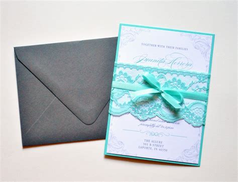 Teal Wedding Invitations