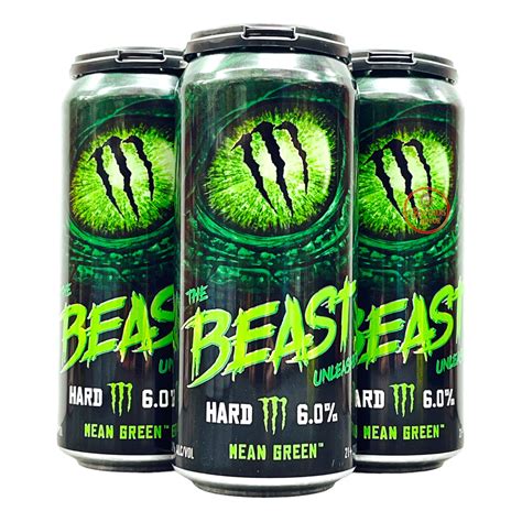 Monster The Beast Unleashed Mean Green Hard Seltzer 4Pk Cans ...