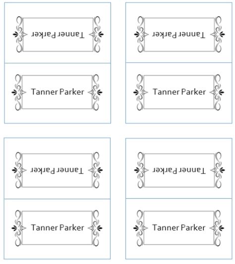 How To Print Table Name Cards In Word | Brokeasshome.com