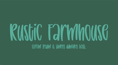 Rustic Farmhouse Font : Download Free for Desktop & Webfont