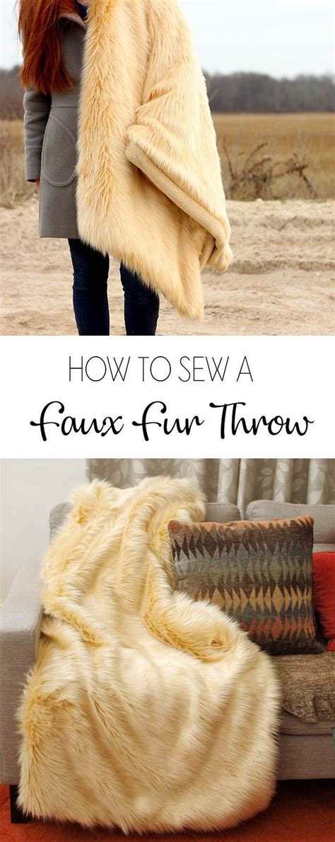 Learn how to sew a Faux Fur Throw. #sewing #sewingpattern | Fur, Faux fur throw, Sewing