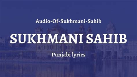 Audio of sukhmani sahib listen download online - Nitnem Path