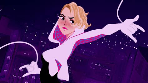 Gwen Stacy In SpiderMan Into The Spider Verse Arts Wallpaper,HD Superheroes Wallpapers,4k ...