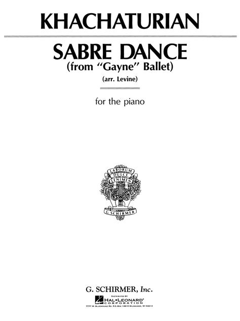 Sabre Dance Piano Solo - Willis Music Store