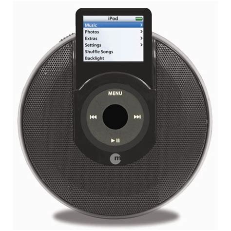 Macally Portable Stereo Speakers for iPod Nano 2G, Black, IP-N1112 ...