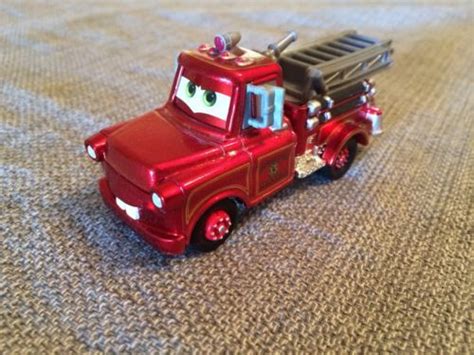 Disney Pixar Cars Movie Rescue Squad Tow Mater Red Firetruck Fire Truck ...