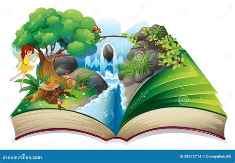 An enchanted book stock vector. Illustration of drawing - 33072714