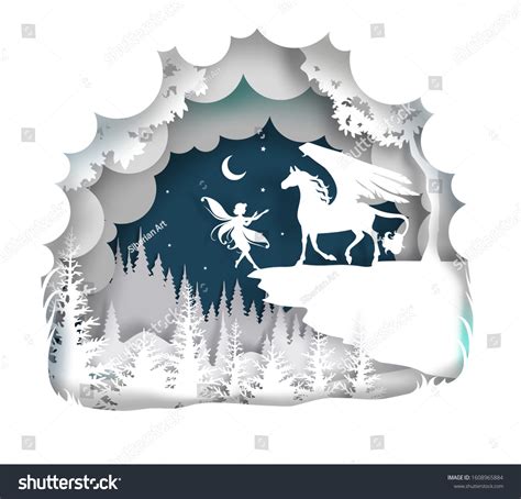 Vector Layered Paper Cut Craft Style Stock Vector (Royalty Free ...