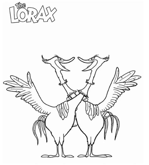 De Swomee Swans from The Lorax Coloring Pages - Lorax Coloring Pages ...