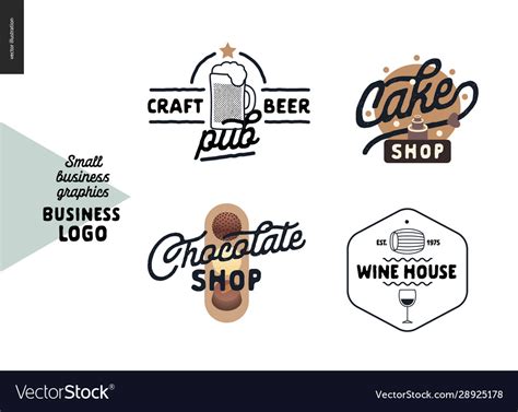 Logo - small business graphics cafe Royalty Free Vector