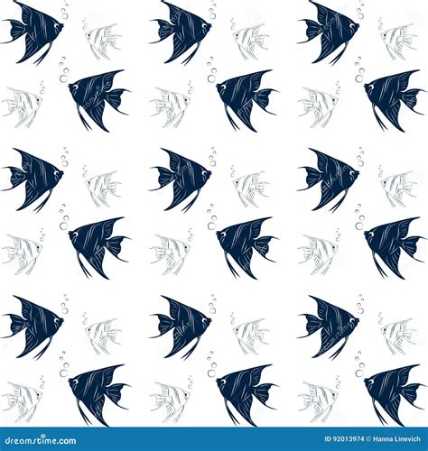 Seamless Fabric Nautical Theme. Blue and White Color Composition Stock ...