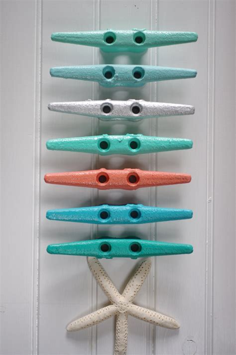 Beach Decor Colorful Boat Cleat Wall Hook - Etsy