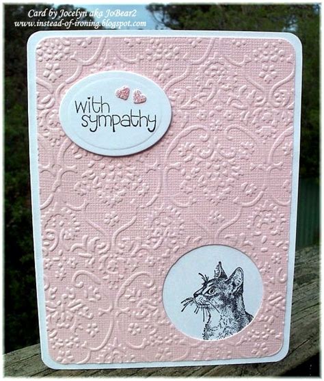 CAS75 Cat Sympathy card by JoBear2 at Splitcoaststampers