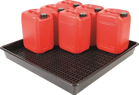 Oil and Chemical Spill Tray for 9 x 25L Drums | First Mats UK