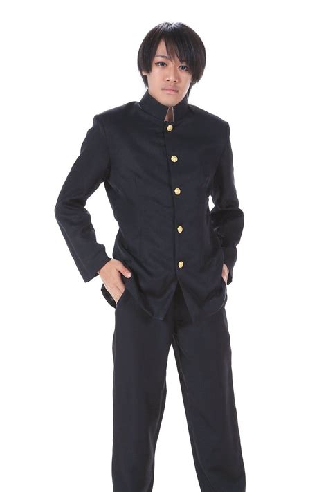 WS_COS Japanese Anime Cosplay Black Male Formal School Uniform Outfit ...