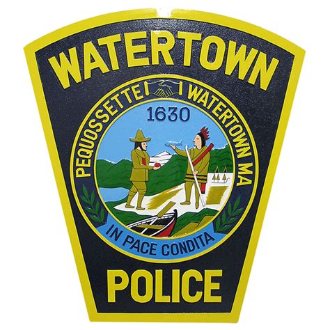 Watertown Police Patch Plaque