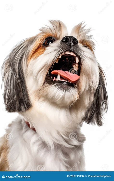 Shih Tzu Dog Barking stock illustration. Illustration of look - 280719134