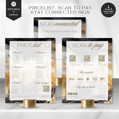 Price List Template, Hair Pricing Flyer, Printable Pricing Guide,Balloon Artist, Canva Template ...