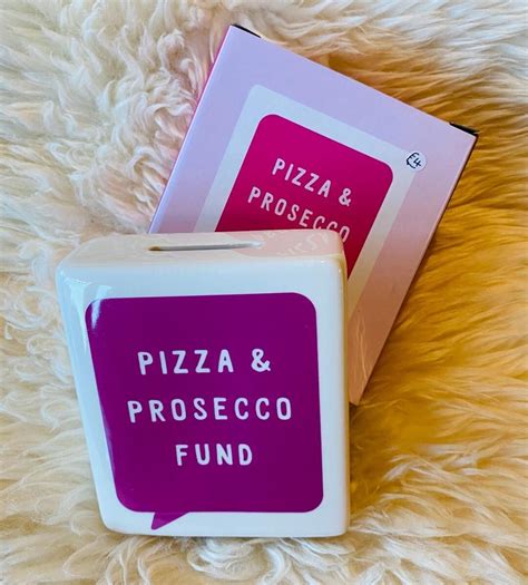 'Pizza & Prosecco Fund' Money Box