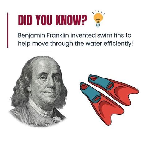 Did you know this swim fact? Thanks Benjamin Franklin for making those kick sets a little easier ...