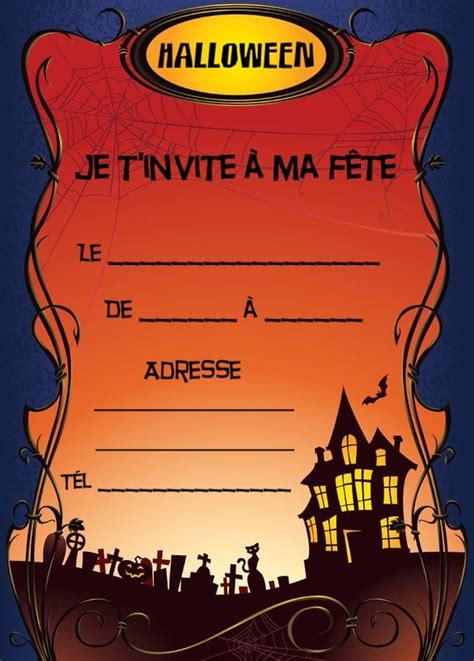 Carte D'invitation Anniversaire Thème Halloween | nanaryuliaortega news