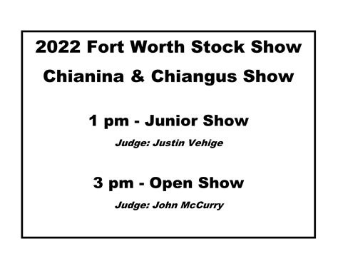 2022 Fort Worth Stock Show Program by American Chianina Journal - Issuu