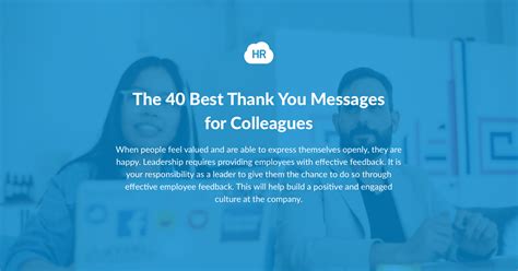 The 40 Best Thank You Messages for Colleagues | HR Cloud