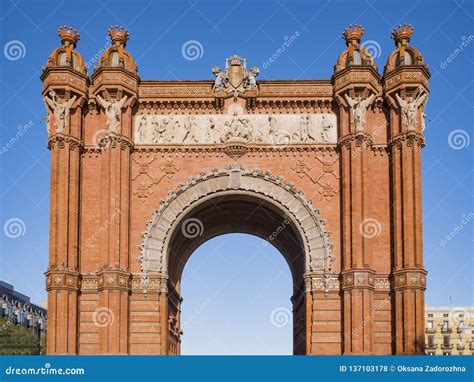 Arc De Triomf - Barcelona, Catalonia, Spain, Europe Editorial Stock ...