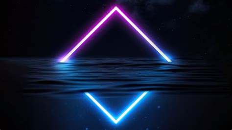 1920x1080 Glowing Triangle Neon Laptop Full HD 1080P ,HD 4k Wallpapers,Images,Backgrounds,Photos ...