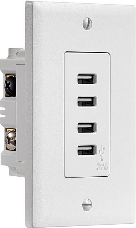 Insignia- 4.8A 4-Port USB Charger Wall Outlet - White | eBay