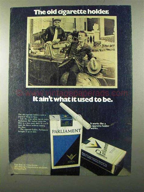 1971 Parliament Cigarettes Ad - Old Cigarette Holder