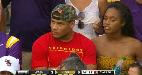 Tyrann Mathieu watches LSU play Washington as fan in stands (Picture)