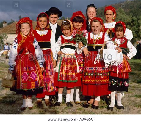 Stock Photo - Group of Children in the Traditional Costume of Costa ...