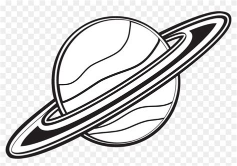 Saturn Planet in Monochrome