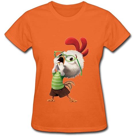 Personalized Crew Neck Cool Chicken Little Womens T-Shirts Orange [tWomen_05284] - $17.90 | T ...