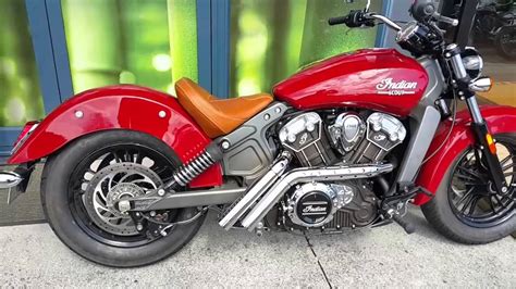 Indian Scout with custom exhaust - YouTube